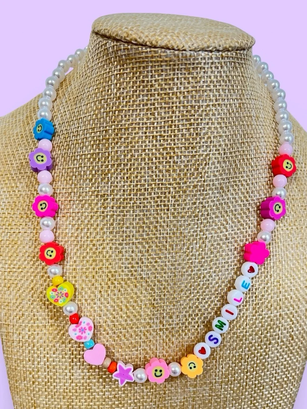 Hello Kitty Light Blue Sparkle Kids Purse Pearl Handle & Beaded kids necklace